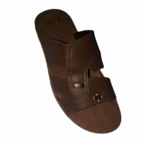 Mens Brown Pu Slipper