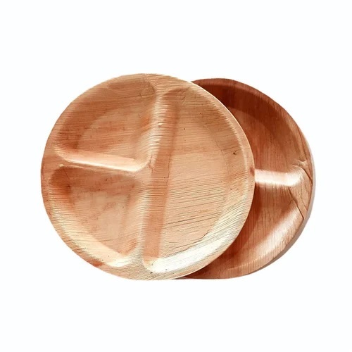 3 Compartment Biodegradable Wooden Plate