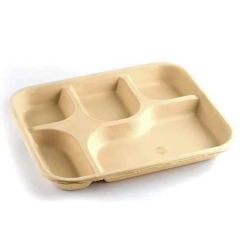 5 Compartment Disposable Plates
