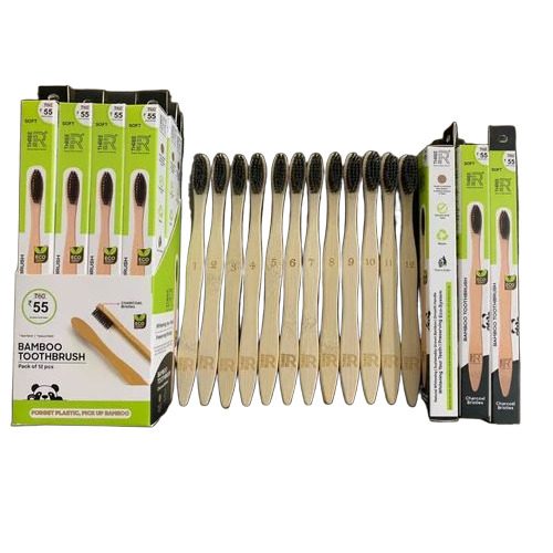 Plain Wood Bamboo Toothbrush