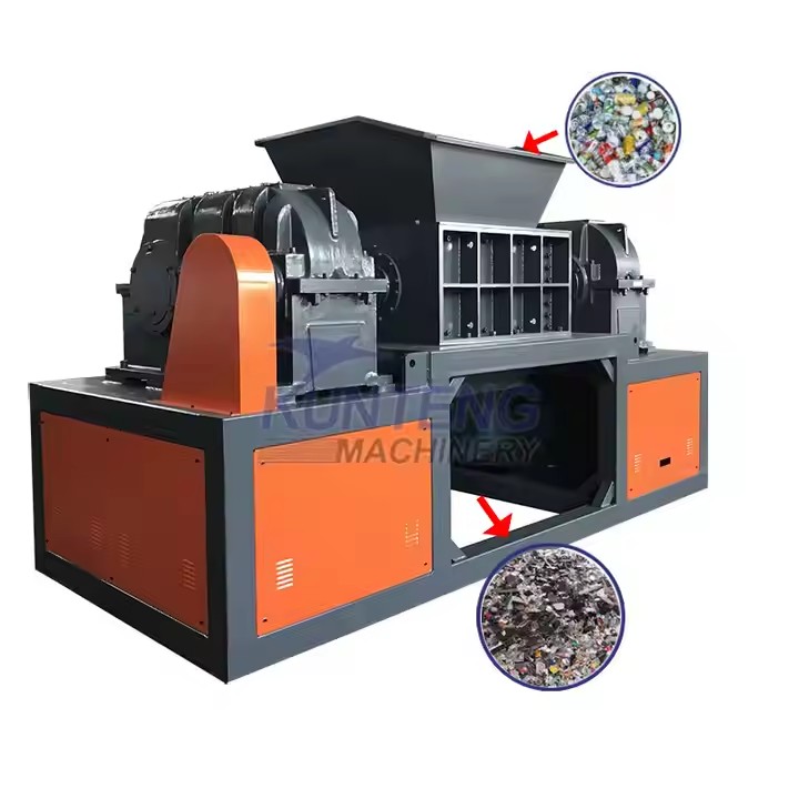Industrial Double Shaft Waste Metal Crusher Machine Waste Plastic Shredder Machine