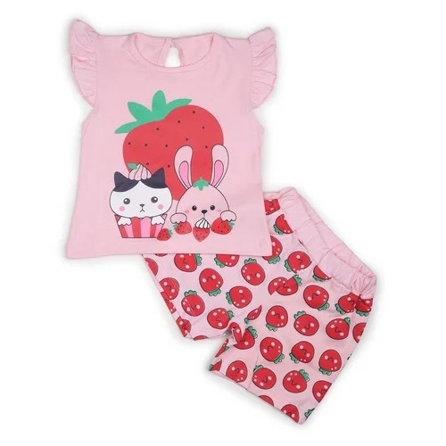 New Born Girl Pink Cotton Dress