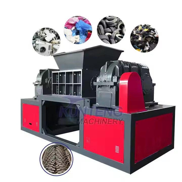 Two Axis Shredder Organic Waste Shredder Waste Textile Shredder Machine for Shredding Fabric Waste Clothes Shredding Machine
