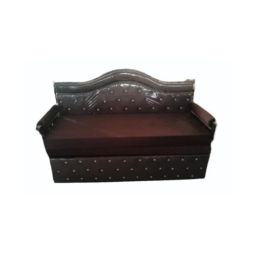 5 Feet Brown Steel Sofa Cum Bed