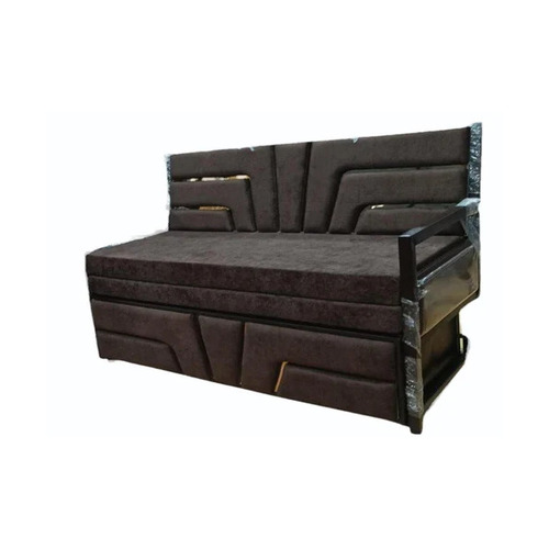 6 Feet Brown Steel Sofa Cum Bed