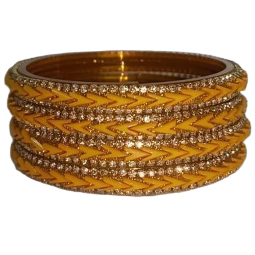 Ladies Yellow Glass Bangles