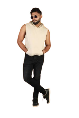Men Slim Fit Tapered Legs Denim Jeans