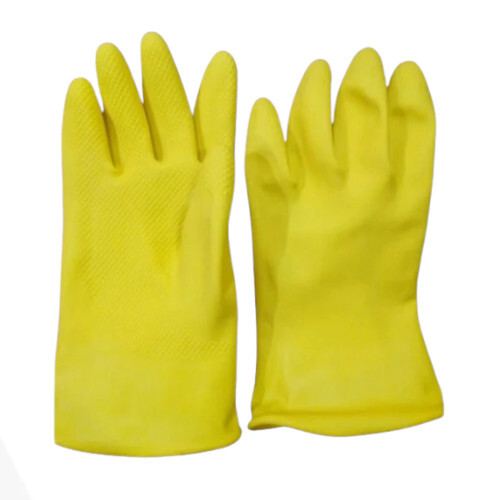 Rubber Full Fingered Safety Hand Gloves