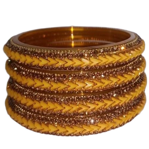 Yellow Glass Bangles