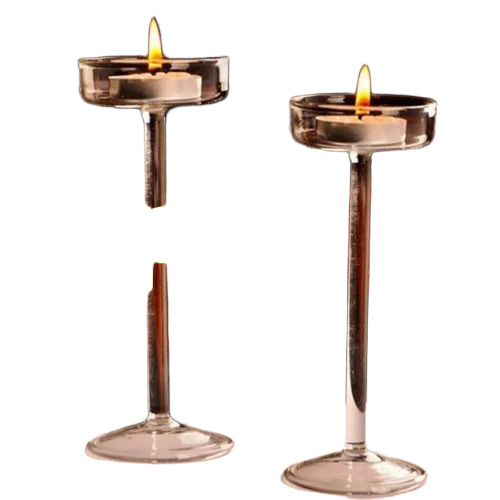Cylindrical Glass Candle Holder