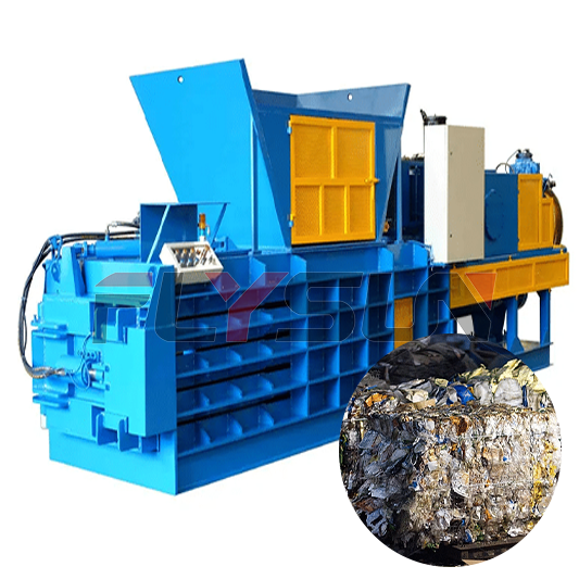 Horizontal Hydraulic Baler Garbage Baler Straw Forage Coconut Shell Fiber Baling Equipment