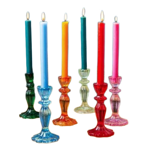 Multicolor Glass Candle Holder