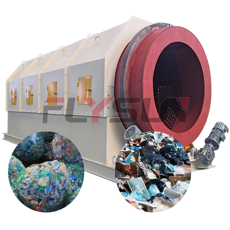 OEM Municipal Solid Waste Sorting Machine Trommel Screen Equipment for Waste Garbage Disposal Waste Treatment Machinery