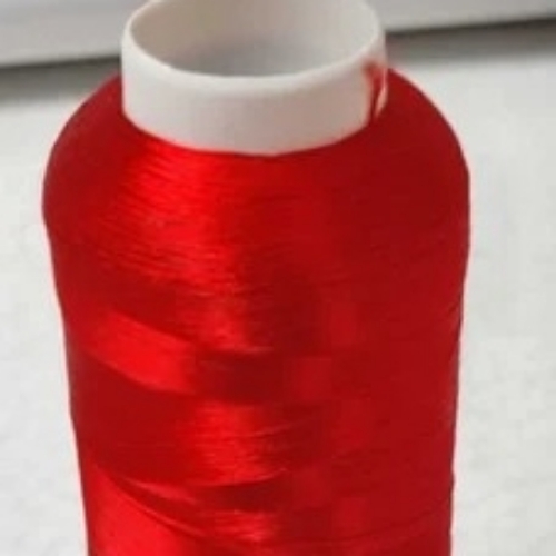 Red polyester embroidery thread 