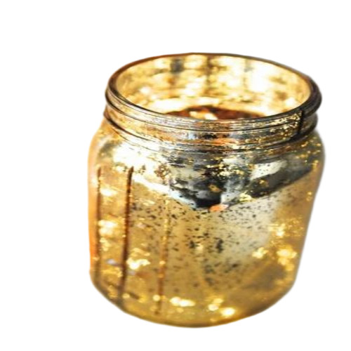 Silver Glass Candle Holder