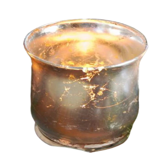 Silver Glass Candle Jar Holder