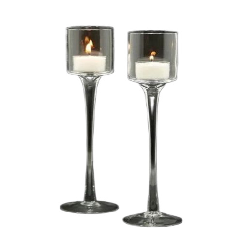 Transparent Glass Candle Holder