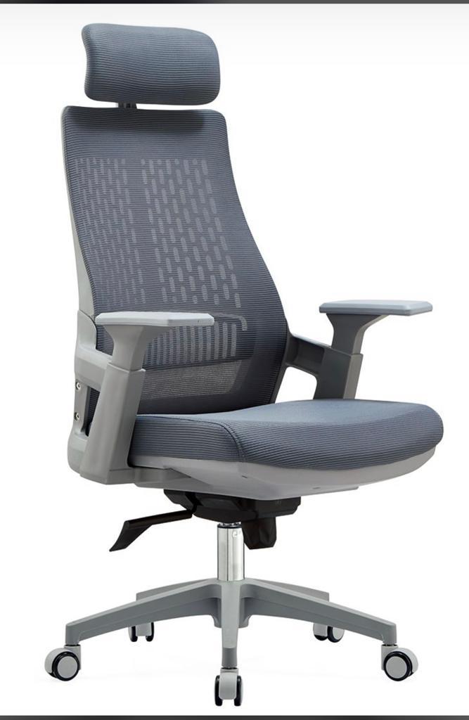 Twenzy High Back Chair Chair With Adjustable Height Executive Chair - Color: Gray