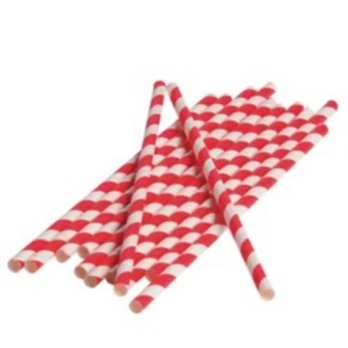 6 Inch Striped Paper Straw