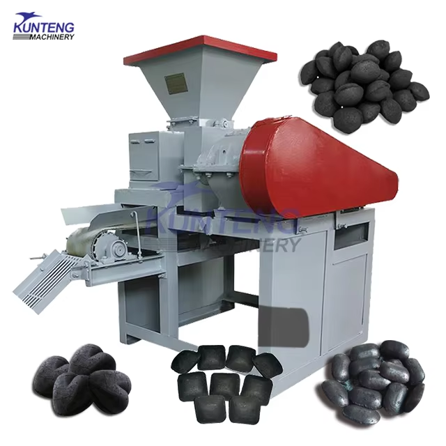 Charcoal Coal Briquette Rolling Ball Press Machine Charcoal Powder Briquette Equipment Charcoal Coal Ball Production Line - Feature: Automatic Discharging System