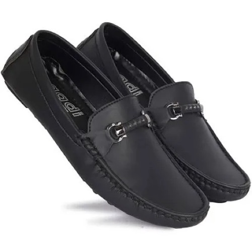 Mens Loafer Shoes - Color: Black