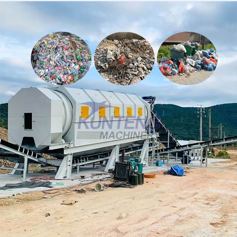 Stale Waste Plastic Sorting Machine Garbage Recycling Machine Municipal Solid Waste Drum Screening Disposal Equipment - Automatic Grade: Automatic