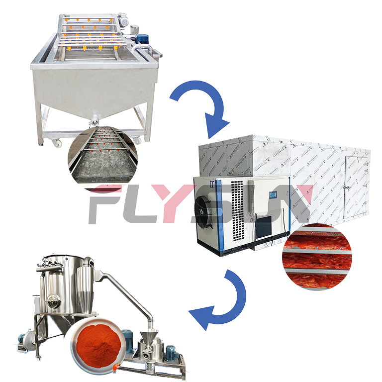 Tomato Cleaning Drying And Powder Grinding Production Line Tomato Drying Oven Vegetable Drying Equipment - Automation Grade: Automatic