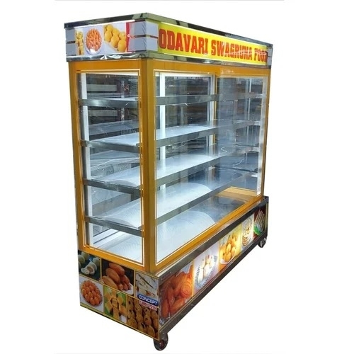 5 Feet Glass Sweet Display Counter - Color: Multicolor