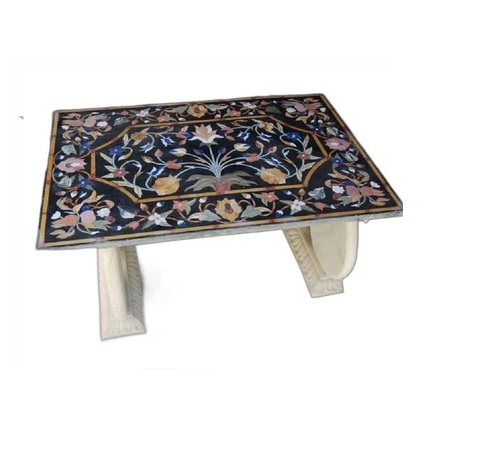 Printed Rectangular Marble Table
