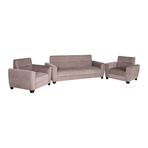 5 Seater Grey Rexin Sofa Set
