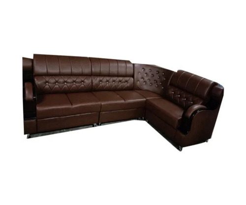 6 Seater Black L Shape Sofa Set