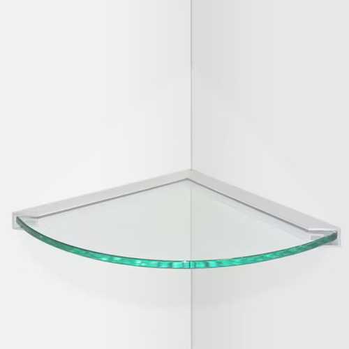 Bathroom Glass Shelves - Color: White