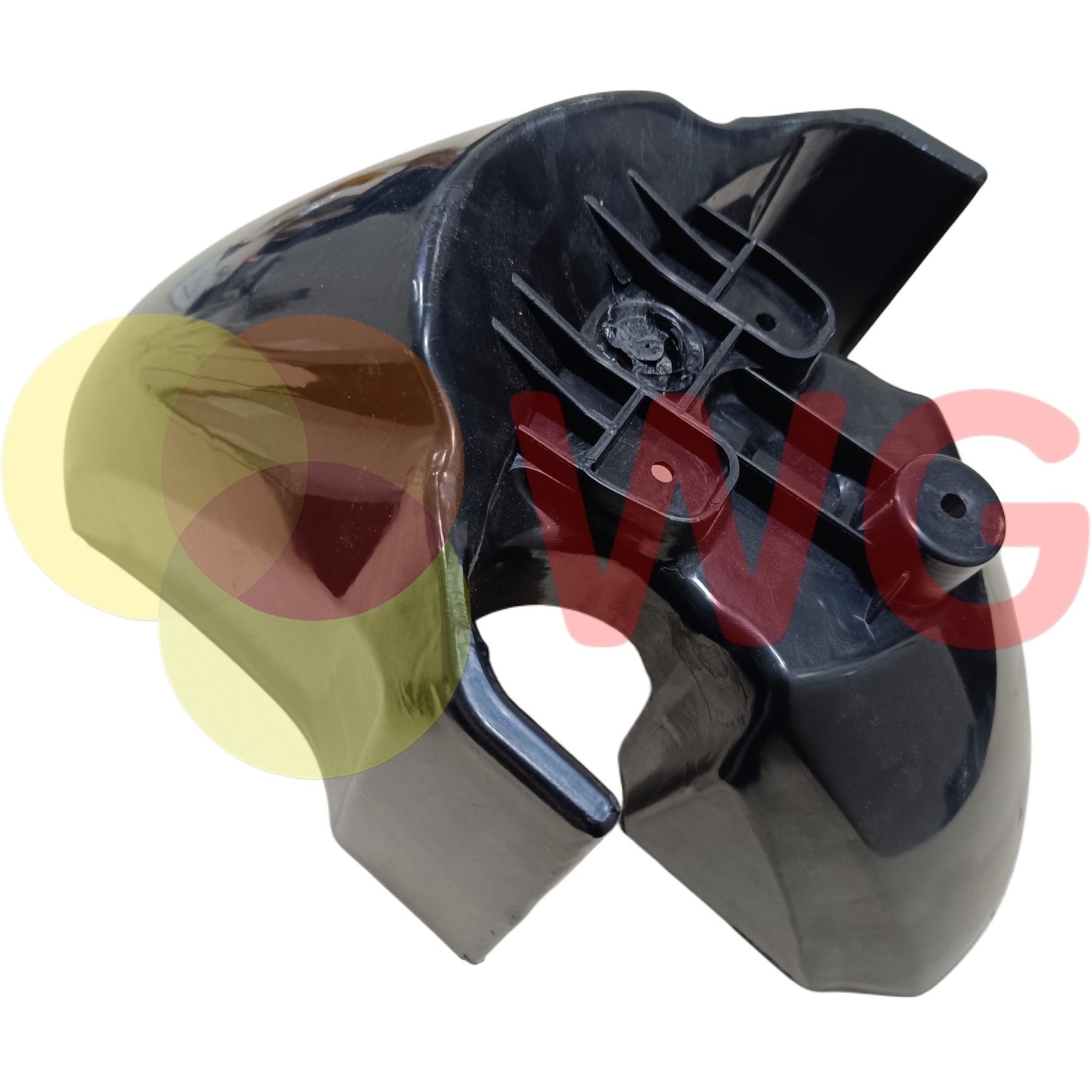 Black Non-Paint Amp. Magnus E-Scooty Front Mudguard - Finish: Polished