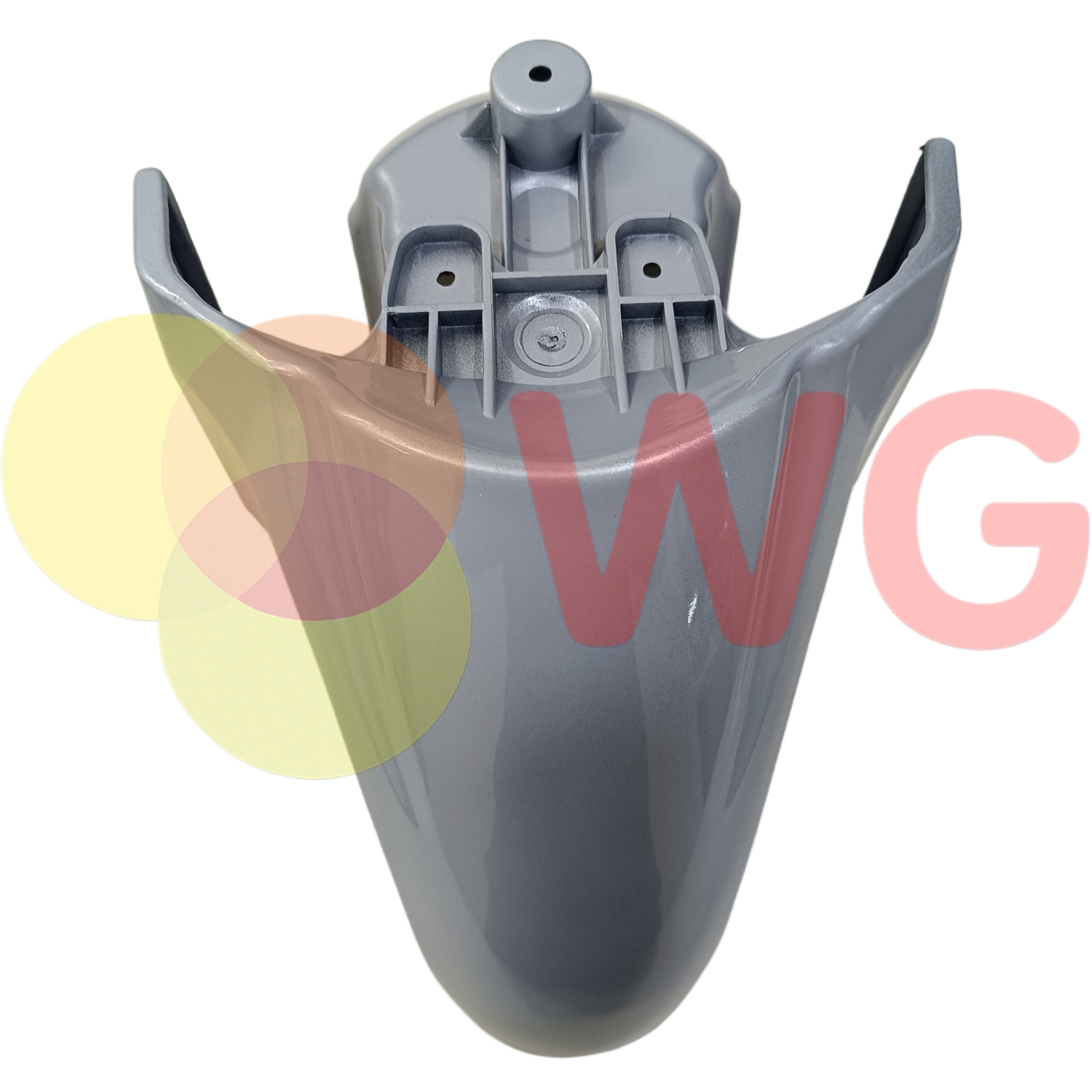 Black Paint Silver Amp. Magnus E-Scooty Front Mudguard