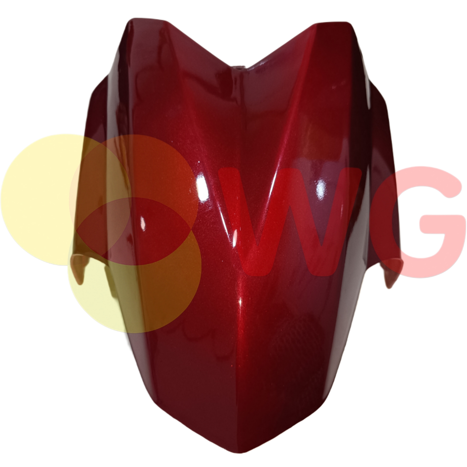 Maroon Front Mudguard For E-scooty - Finish: Polished