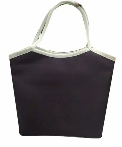 Black Plain Polyester Tote Bag