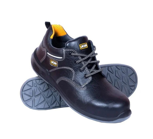 JCB Black Leather Safety Shoes