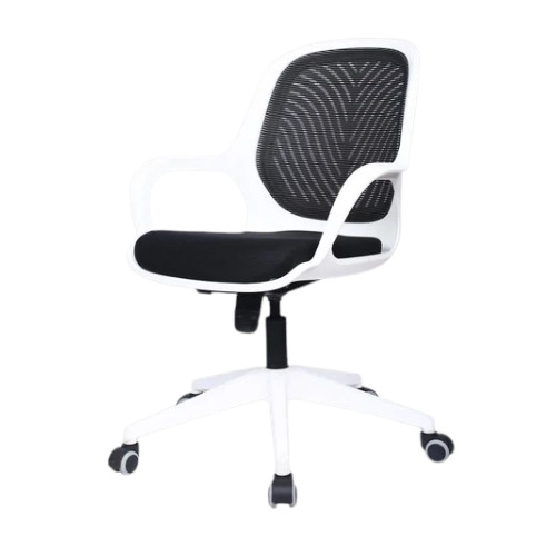 White And Black Mesh Office Chair