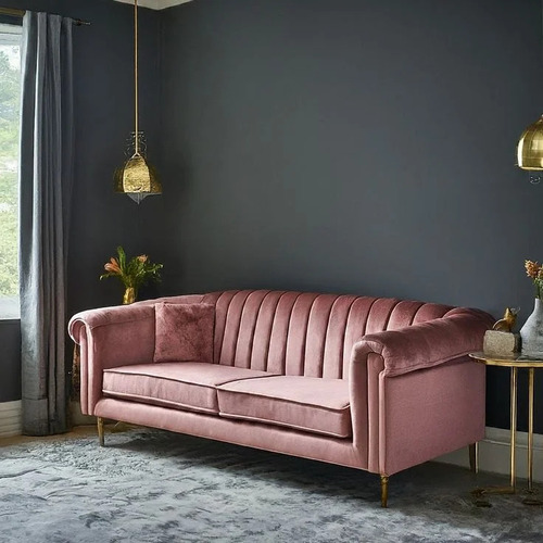 Golden 2 Seater Wedding Sofa - Assembly: No Assembly Required