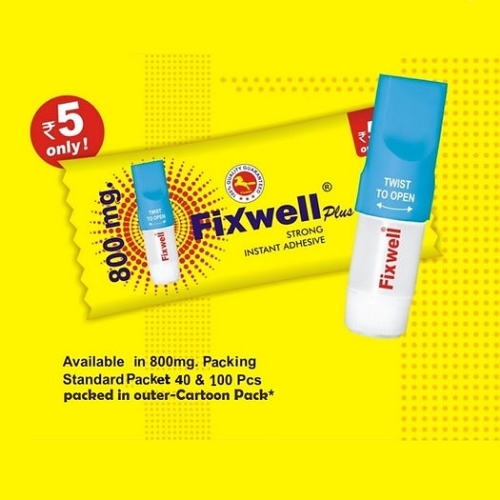 Fixwell Instant Adhesive - Liquid, New | Strong Adhesive Strength, A Grade, Industrial Use, Footwear & Leather