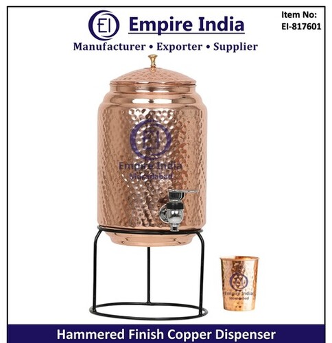 Hammered Finish Copper Water Dispenser - Type: Cold