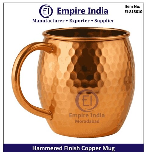 Hammered Finish Copper Mug Premium Ayurvedic Drinkware And Barware