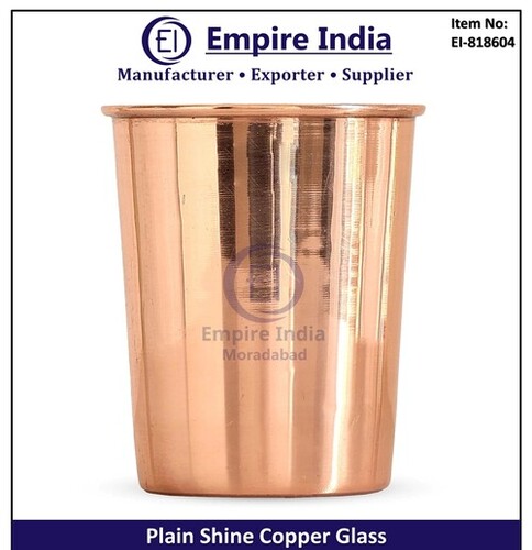 Plain Shine Finish Copper Glass - Material: Metal