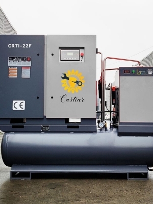 Screw Air Compressor - Color: Grey And Off White