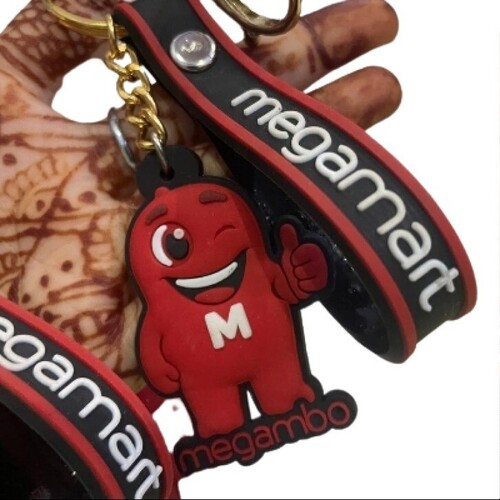 Silicon Rubber Keychain - Color: Multi Color