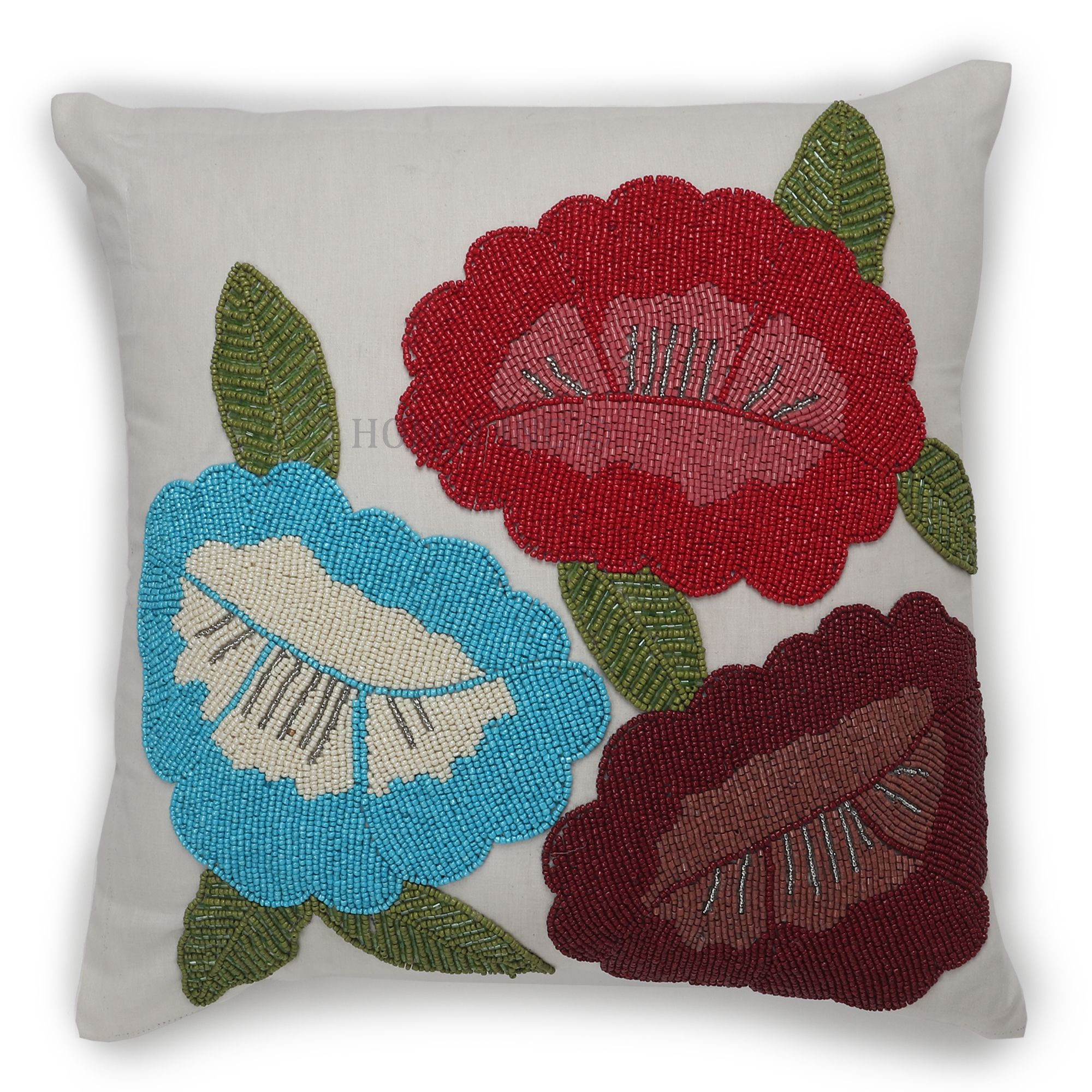 Floral Design Cushion Cover - Color: Multicolor