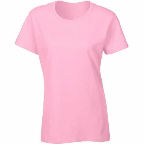Ladies Plain T-shirt - Color: Pink