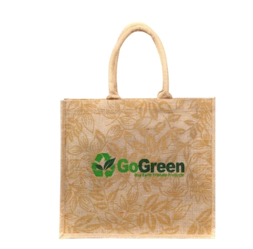 Printed Jute Tote Bag