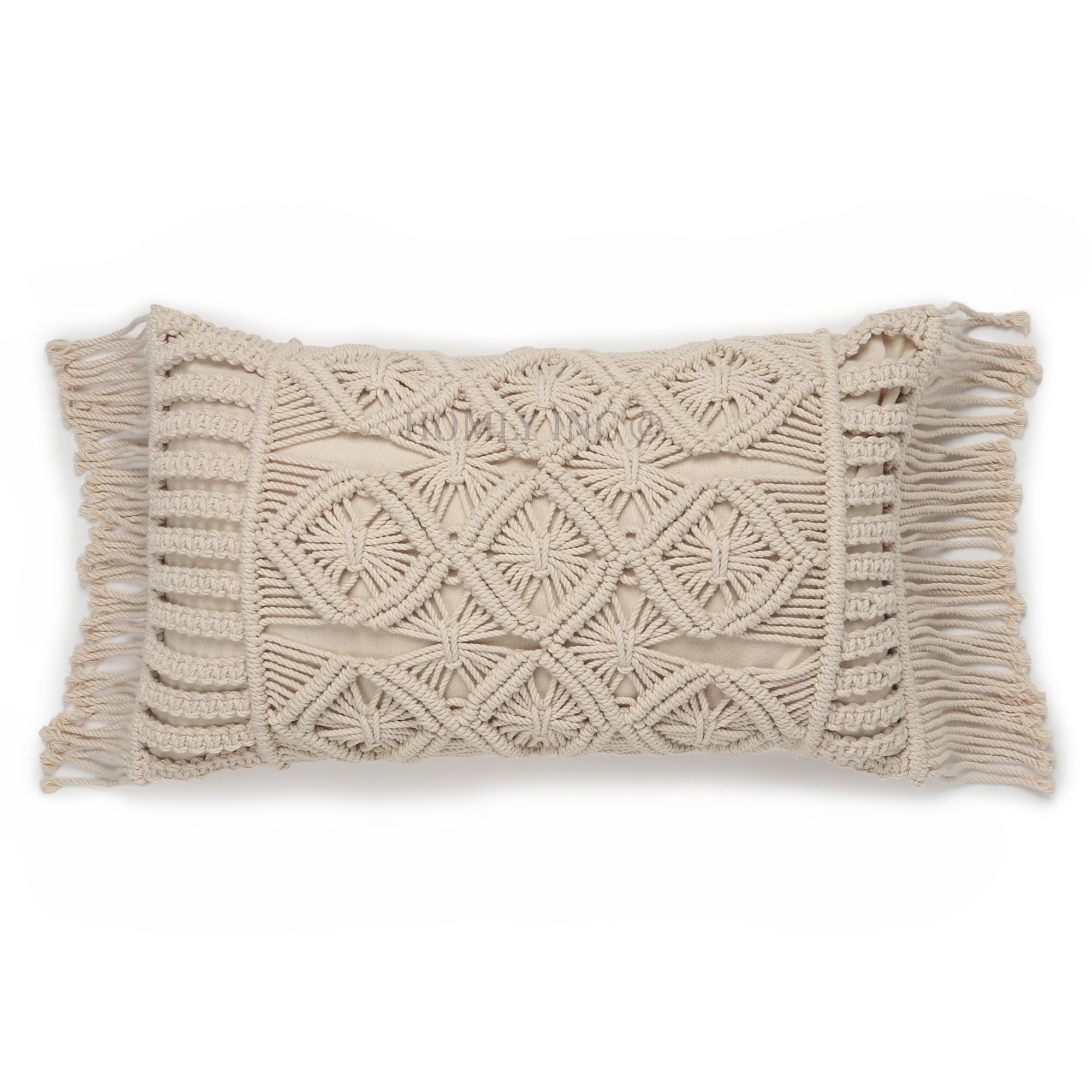 White Embroidered Cushion Case - Material: 100% Cotton