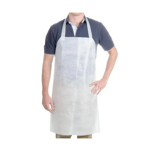 White Non Woven Disposable Salon Apron